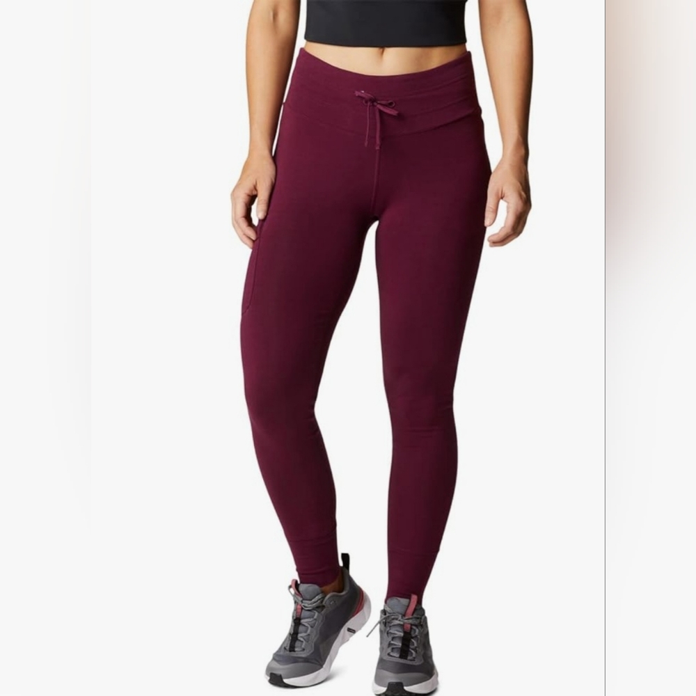 COLUMBIA TREK MERLOT LEGGINGS SIZE MEDIUM NWT
